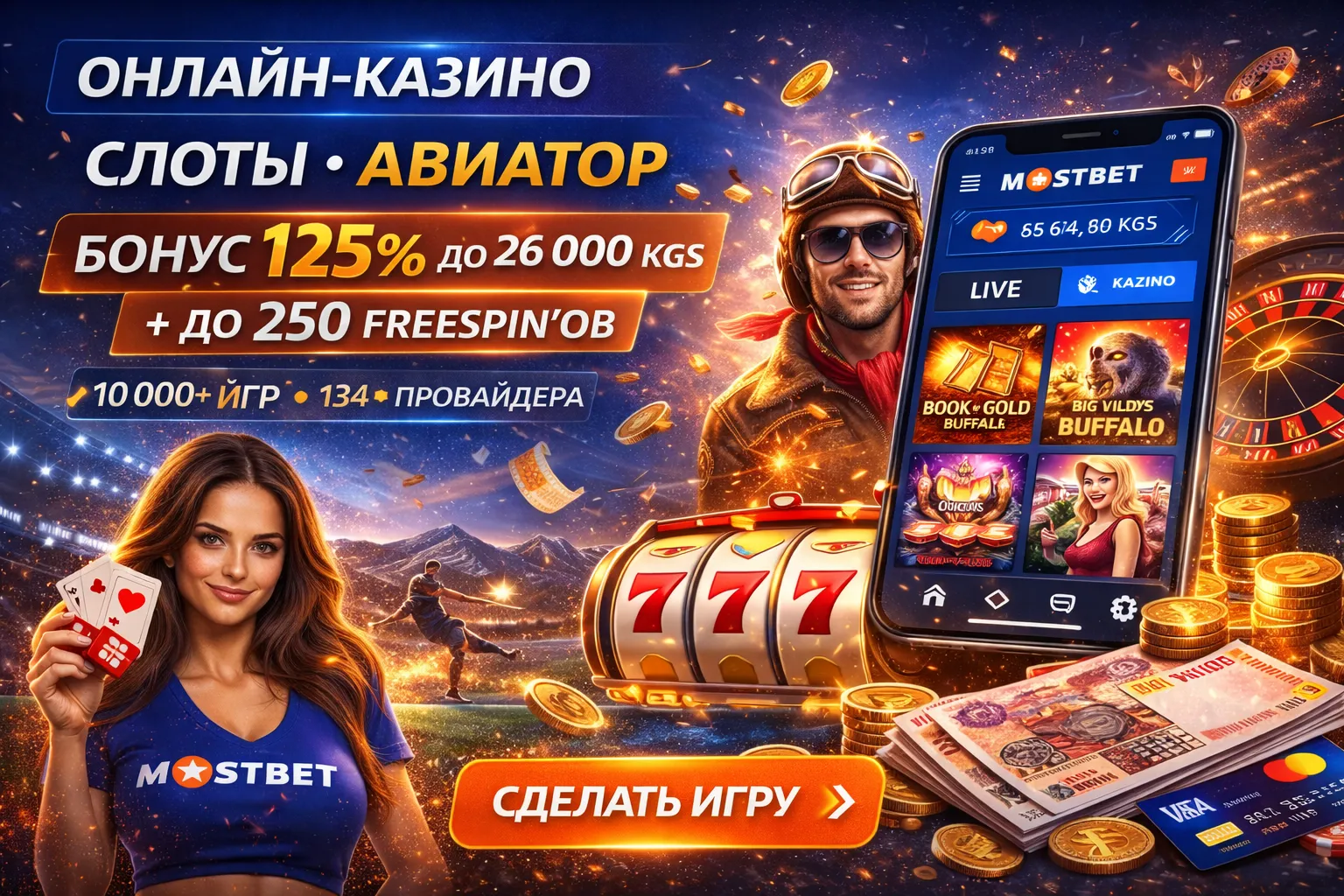 Каталог слотов MostBet казино с фильтрами провайдеров